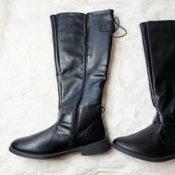 Wanted Lady Luck Back Lace-up Knee High Riding Boot - Picture 5 of 14